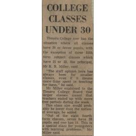 College Classes Under 30