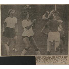 Organised women's soccer made its debut in Timaru yesterday