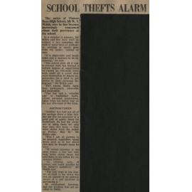 School Thefts Alarm