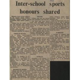 Inter-school sports honours shared