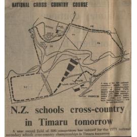 NZ schools cross country in Timaru tomorrow