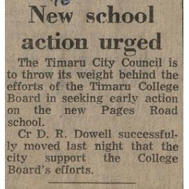 New school action urged