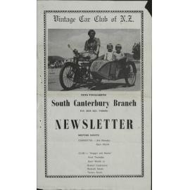 Aug 1981 Vintage Car Club of NZ South Canterbury Branch newsletter 