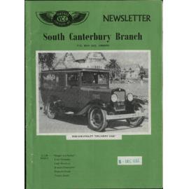 Dec 1981 Vintage Car Club of NZ South Canterbury Branch newsletter 