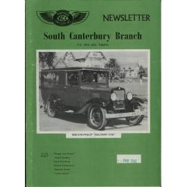 Mar 1982 Vintage Car Club of NZ South Canterbury Branch newsletter 