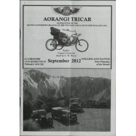 Sep 2012 Aorangi Tricar newsletter 