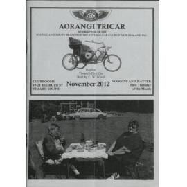 Nov 2012 Aorangi Tricar newsletter 