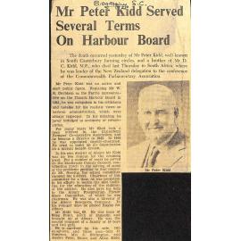 Mr Peter Kidd Served Serveral Terms On Harbour Board