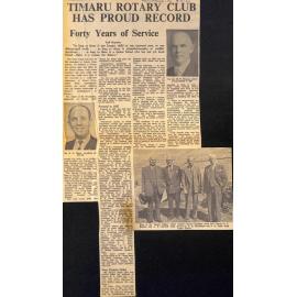 Timaru Rotary Club Has Proud Record