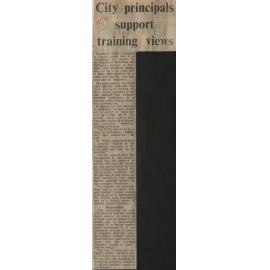 City principals support training views