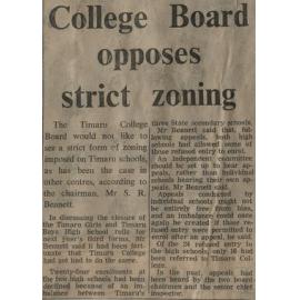 College Board opposes strict zoning