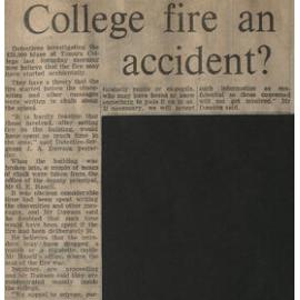 College fire an accident?