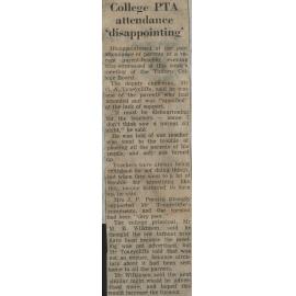 College PTA attendance 'disappointing'