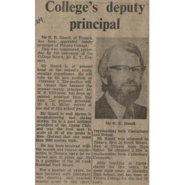 College's deputy principal