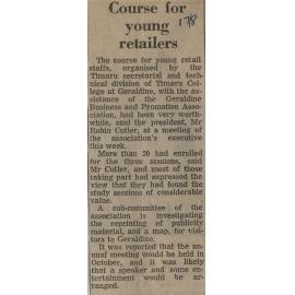 Course for young retailers