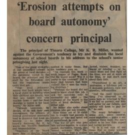  'Erosion attempts on board autonomy' concern principal