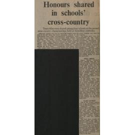 Honours shared in schools' cross country