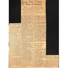 House Pays Tribute To 'Man of Respect'