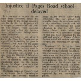 Editorial: Injustice if Pages Road school delayed