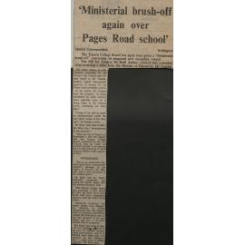  'Ministerial brush-off again over Pages Road school'