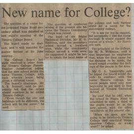 New name for College