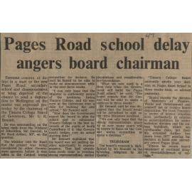 Pages Road school delay angers board chairman