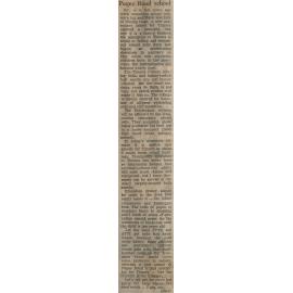 Letter to the Editor: Pages Road School