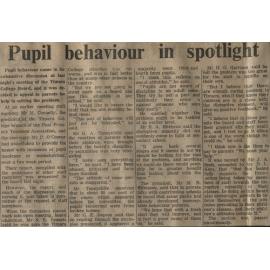 Pupil behaviour in spotlight