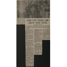 Some city noises are above 'safe' level