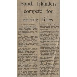 South Islanders compete for ski-ing titles