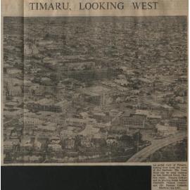 Aerial view of Timaru, looking west