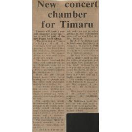 New concert chamber for Timaru
