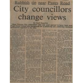 Rubbish tip near Pages Road: City councillors change view