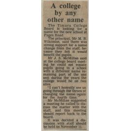 A college by any other name