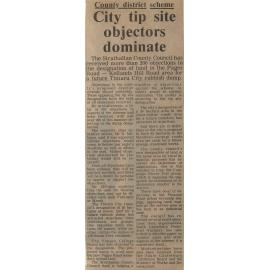 County district scheme: City tip site objectors dominate