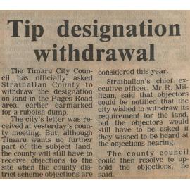 Tip designation withdrawal
