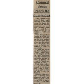 Council drops Pages Rd dump idea