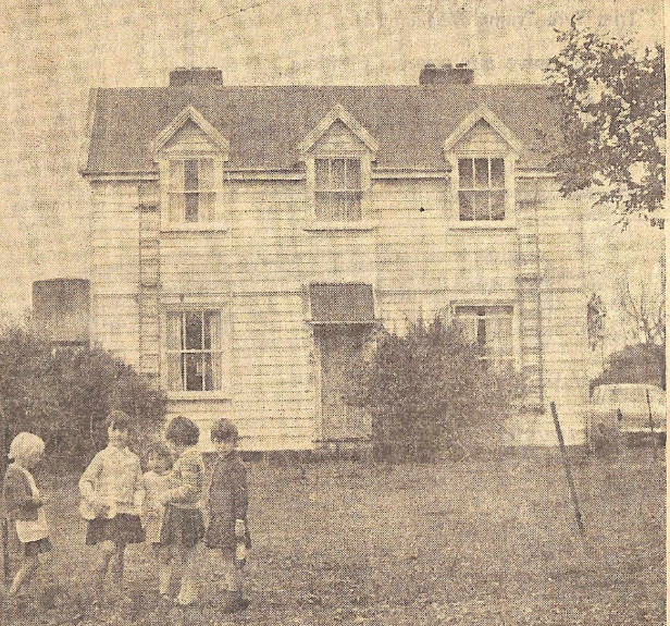 Original Otaio School house. Image from The Timaru Herald 10 Jan 1979.