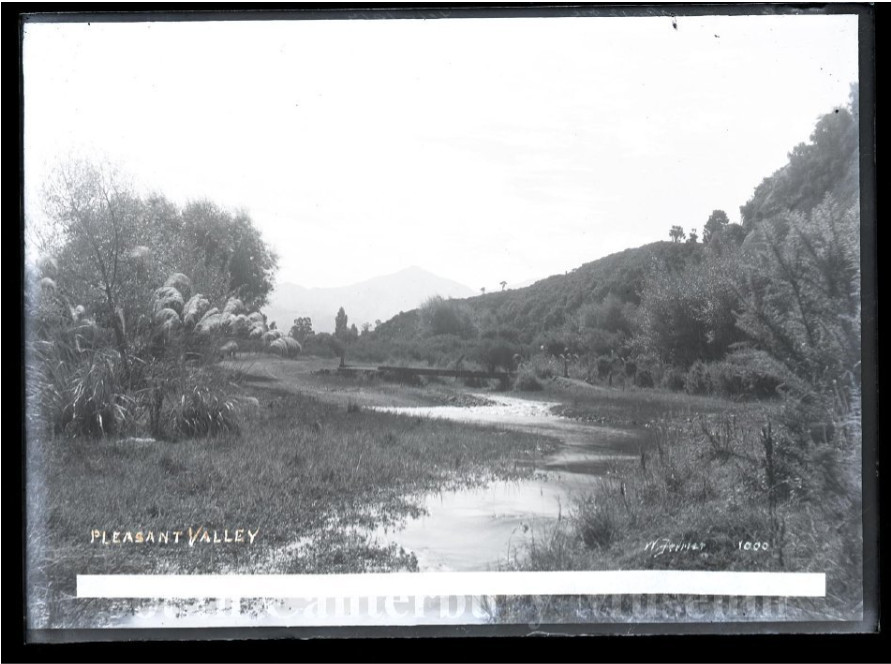Pleasant Valley, circa 1900, by William Ferrier.
Image courtesy of the South Canterbury Museum, item 5802. Please contact the museum for more information.