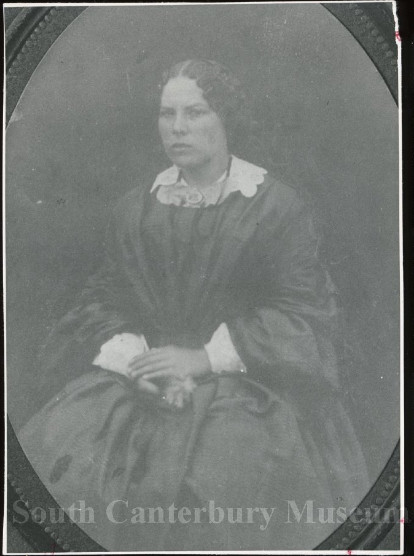Catherine Burnett, age 19, before leaving Scotland.
Image courtesy of the South Canterbury Museum, item 2015/184.922.  Please contact the museum for more information.