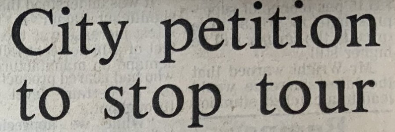 This headline is from an article that appeared in The Timaru Herald on the 18 Jul 1981.