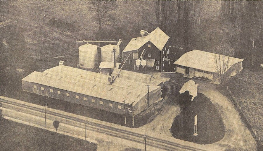 Aerial photo of the mill from The Timaru Herald, 30 Jun 1973.
