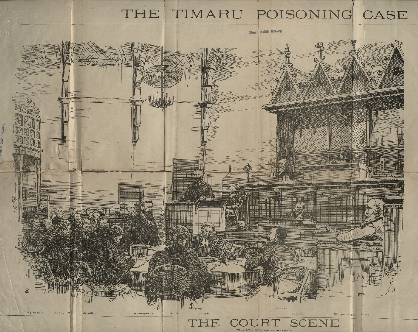 Image from 'The Report & Narrative of the Trial of Thomas Hall & M G Houston', 1886.