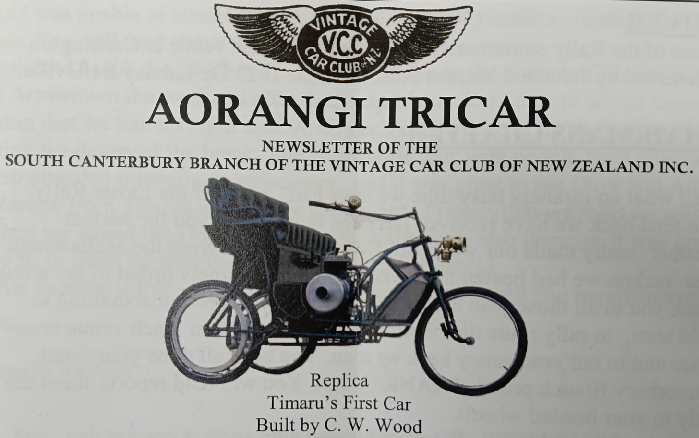 SC Vintage Car Club Newsletters